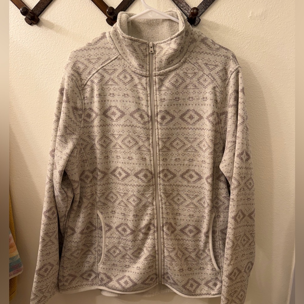 Eddie Bauer Patterned Zip-Up Jacket plus size women’s 2x